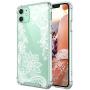 Cutebe Case for iPhone 11, Shockproof Series Hard PC+ TPU Bumper Protective Case for Apple iPhone 11 6.1 Inch Crystal Lace Design(White)