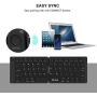 Foldable Bluetooth Keyboard, Jelly Comb Ultra Slim Foldable BT Keyboard B047 Rechargeable Pocket Sized Keyboard for All iOS Android Windows Laptop Tablet Smartphone and More (Black)