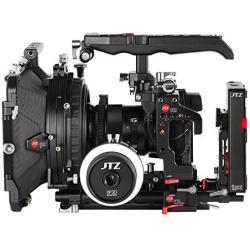 JTZ DP30 Camera Cage 15mm Rail Rod Baseplate Rig+ 4×4" Carbon Fiber Matte Box+ Follow Focus+ Power Supply (LE Version) for SONY A7,A7II,A7R,A7RII,A7S,A7SII DSLR Camera