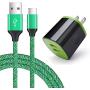 AndHot 2.1A USB Charging Block Brick Box Cube with 6ft Type C Fast Charging Charger Cable Compatible with LG Stylo 5/4 G8 V50, Moto G8 G7 Power Play G6 Plus Z4 X5, Google Pixel 4 3a 2 XL, OnePlus 7 6T