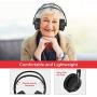 Wireless TV Headphones, RCA Over Ear Hi-Fi Stereo Headset for TV Watching PC VCD, Headphones with 2.4GHz RF Transmitter, Charging Dock for Seniors Hearing Impaired, 100ft Range, Rechargeable, Black