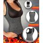 Womens Sport Hot Sweat Slimming Neoprene Shirt Vest Body Shapers for Weight Loss No Zipper Gray Sauna Tank Top Shirt