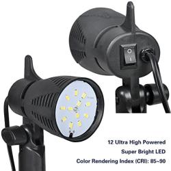 Emart Photography LED Continuous Light Lamp 5500K Portable Camera Photo Lighting for Table Top Studio - 2 Sets