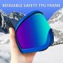 motoeye Ski Goggles - Over Glasses Design Snow/Snowboard Goggle for Men,Women & Youth (100% UV Protection + Long-time Anti-Fog + Mirrored)