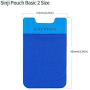 Sinjimoru Card Holder for Back of Phone, Stick on Wallet Functioning as Card Sleeves, Cell Phone Credit Card Holder, Minimallist Wallet Sticker for iPhone. Sinji Pouch Basic 2, Blue