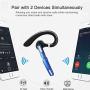 Bluetooth Headset, COMEXION Wireless Bluetooth Earpiece V4.1 Hands-Free Earphones with Stereo Noise Canceling Mic, Compatible iPhone Android Cell Phones Driving/Business/Office (Blue)