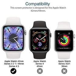 LK [6 Pack] Screen Protector for Apple Watch 42mm Series 3 2 1 and 44mm Series 4 5 - Max Coverage Bubble-Free Scratch-resistant iWatch 42mm / 44mm Flexible TPU Clear Film