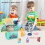 LBLA Pet Care Play Set for Kids Dog Cat Backpack Pretend Toys for Toddlers Educational Gifts for Girls Boys 17 Pieces