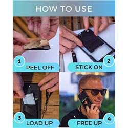 New 3-in-1 Stick On Wallet for Any Phone Case | Unique: Spandex + Mounts to Magnets + Double-Pocket + Finger Strap + RFID Block – Strong 3M Sticky + Magnetic (Pineapple Express, 1 Pack)