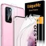 [ 4 Pack ] UniqueMe 2 Pack TPU Screen Protector + 2 Pack Camera Lens Protector Tempered Glass for Samsung Galaxy S20(6.2 inch)