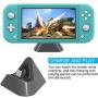 IUGGAN Charging Dock for Nintendo Switch Lite and Nintendo Switch Mini, Compact Charging Stand Station for Cell Phone with Type C Input Port (Gray)
