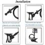 Gooseneck Phone Holder, SLBSTORES Lazy Bracket Holder 360° Swivel for iPhone and Other Smart Phones for Bedroom, Office, Bathroom, Kitchen, Black