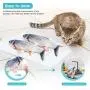 Growom Electric Fish Cat Toy, Funny Interactive Pets Pillow Chew Bite Kick Supplies Catnip Toys Perfect for Cat/Kitty/Kitten Fish Flop