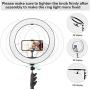 Ring Light, 14" Led Ring Light with Stand, Phone Holder, Remote, 5500K Dimmable Ringlight for YouTube/Video/TikTok/Photography/Vlogger/Streaming Compatible for iPhone Android Phone and Camera