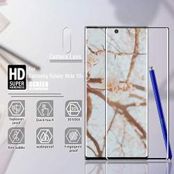 Galaxy Note 10 Plus Screen Protector + Camera Lens Protector by EESHELL, [2 Pack + 2 Pack] [New Version] [Touch Sensitive] [Case Friendly] [Fingerprint Compatible] (Samsung Galaxy Note 10 Plus)