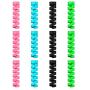Jetec 12 Pieces Highly Flexible Silicone Micro USB Protector, Mouse Cable Protector, Suit for All Cell Phones, Computers and Chargers (Black, Pink, Blue, Green)
