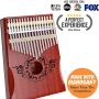 Kalimba Thumb Piano - 17 Keys Portable Thumb Piano, Perfect Gift for Kids and Adult Beginners, Finger Piano Made with African Wood, with Study Instruction, Tune Hammer and Durable Carrying Case