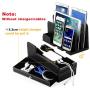 EasyAcc Charging Stations for RAVPower 60W 12A 6-Port Multiple Devices Double-Deck Docking Station Organizer for Anker USB Charger (Without Charger) for iPhone 11 Pro Cell Phones,Tablet,MacBook(Black)