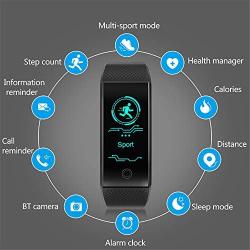 Fitness Tracker HR, Color Screen Heart Rate Monitor Blood Presure Smart Bracelet Wristband, Sleep Monitor Pedometer Sport Waterproof IP68 Activity Tracker for iPhone Android Smartphone