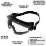 PROTECTIVE EQUIP Safety Goggles Over Glasses Clear Anti Fog Safety Glasses for Eye Protection, Chemistry Goggles for Lab Safety, Protective Eye Wear Goggles for Eye Safety, Multiuse (LARGE)