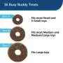PetSafe Natural Rawhide Rings, Dog Toy Treat Ring Refills for Busy Buddy Dog Toys, Small, Medium, Large and Variety Packs Available in Peanut Butter and Original Rawhide