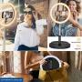 11.5" Selfie Ring Light with Stand and Phone Holder,Foldable Makeup Light 22"- 66” Stretchable Portable TIK Tok Lights Selfie Desk Fill Light for Indoor Outdoor Live Stream/YouTube/Makeup/Tiktok/Vlog