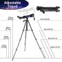 HUTACT Telescope for Kid HD 70X Refractor Telescopes for Astronomy Adjustable Tripod, Phone Adapter, Moon Map, Moon Filter,Compass