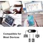 Laptop Camera Cover Slide, Anti-spy Webcam Cover for Laptop, PC, MacBook,iMac,Computer,iPad,Smartphone,Echo Spot,Tablet,Ultra Thin Camera Slide Blocker