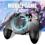 SBQF AK77 PUBG Controller Helper Mobile Phone Radiator Six Fingers Linkage Game Button Physical Compression Quick Shooting Handle (Color : No Battery)
