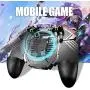 SBQF AK77 PUBG Controller Helper Mobile Phone Radiator Six Fingers Linkage Game Button Physical Compression Quick Shooting Handle (Color : No Battery)