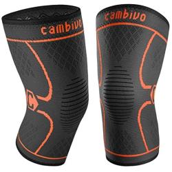 CAMBIVO 2 Pack Knee Brace, Knee Compression Sleeve Support for Men and Women, Running, Hiking, Arthritis, ACL, Meniscus Tear, Sports…