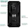CasemartUSA Phone Case for [Motorola Moto E5 (XT1920DL)], [Ring Series][Black] Full Rotating Metal Ring Cover with Kickstand for Moto E5 (Tracfone, Simple Mobile, Straight Talk, Total Wireless)