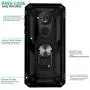 CasemartUSA Phone Case for [Motorola Moto E5 (XT1920DL)], [Ring Series][Black] Full Rotating Metal Ring Cover with Kickstand for Moto E5 (Tracfone, Simple Mobile, Straight Talk, Total Wireless)