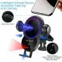 [Upgraded]Wireless Car Charger Mount-Triangle Linkage Automatic Clamping 10W Qi Fast Charging Air Vent Phone Holder,Infrared Sensing Compatible with iPhone 11 Pro Max Xs XR X 8,Samsung S10 S9 Note 10
