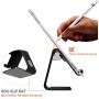Desktop Cell Phone Stand, ZVEproof Aluminum Phone Dock Cradle Tablet Stand Holder, for Switch, iWatch, iPad, E-Reader, Mobile Phone, Android Smartphone, iPhone 11 Xs Max Xr X, Accessories Desk - Black