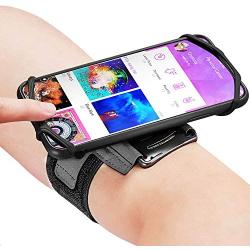 Newppon 180° Rotatable Running Phone Armband :with Key Holder for Apple iPhone 11 Pro Max Xs XR X 8 7 6 6S Plus Samsung Galaxy S10 S9 S8 S7 Edge Note 8 Google Pixel,for Sports Workout Exercise Jogging