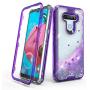 AMPURSQ Case for LG K51 (LMK500), LG Reflect (L555DL) Case,Glitter Liquid Moving Quicksand Design Heavy Duty Protection with Rugged Hard PC and TPU Bumper Cover for LG Phone (Purple)