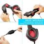 GM-1 Gaming Headset Compatible New PS4 PC Tablet Cellphone, Stereo LED Backlit Headphone with Mic by AFUNTA-Red