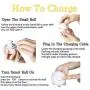 YOFUN Interactive Cat Toys, Automatic Cat Toy Ball, USB Charging Pet Toy, Built-in Spinning LED Light, Newest Version with 2 Lightening Modes & Attached Feather with Bell,Insert Catnip