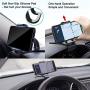 Car Dashboard Phone Holder, Honsky No-Sight-Blocking Secure-Driving Clip-on Quick-Release Auto Cell Phone Mount, Truck Smartphone Bracket, Black