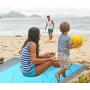 Sand Free Beach Blanket,210T Waterproof Nylon Extra Large Oversized 110X 120 for 7 Adults,Including 6 Corner Pockets + 4 Anchor Stakes,Quick Drying,Easy clean & Lightweight for Travel,Camping