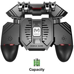 Summeishop Gamepad,for MEMO New PUBG Helper AK77 Mobile Phone Radiator Water-Cooled Fan Six Fingers PUGB Handle Power Bank,The Heat Sink Comes with a Power Supply, can be Used as a Charging gaudily