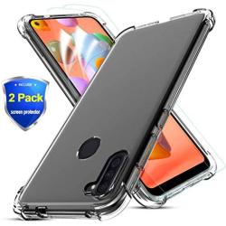 BEBEST-Samsung Galaxy A11 Case, Galaxy A11 Phone Case w/Screen Protector [Anti-Scratch &Non-Slip][Shockproof Bumper] Flexible Ultra Slim Soft TPU Clear Case for Galaxy A11 (6.4 inches) (Clear)