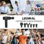 Muscle Massage Gun, Portable Percussion Massager Gun 20 Speeds Handheld Body Muscle Massager, Professional Deep Tissue Massage Gun Lrgiral Le6 Electric Massage Gun for Athletes with 6 Massage Heads