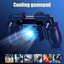 LFJNET Classic H5 Portable PUBG Mobile Phone Game Controller Joystick Cooling Fan Gamepad for iOS Android Blue red