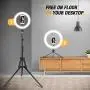 Yesker 10” Ring Light with 51 Inch Floor and Desktop Tripod Stand LED Ringlight 3 Light Modes 10 Brightness Level Phone Holder Selife Remote for Streaming Makeup Photography Zoom Wed Conferencing