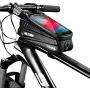 Epessa Bike Phone Mount Bag, Bicycle Waterproof Front Frame Top Tube Handlebar Bag with Sensitive Touch Screen for Cellphone Below 6.5’’,Large Capacity