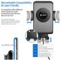 Qi Wireless Charger Car Mount - Corehan Automatic Clamping Car Fast Wireless Charger with Air Vent Phone Holder Dashboard Cell Phone Holder & Car Charger, Compatible with iPhone Samsung Phone (Black)