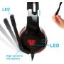 Xbox One Headset, Henscoqi PS4 Headset 3.5mm Over-Ear Bass Surrounding Stereo Gaming Headset with Mic, Noise Isolating and Volume Control for PS4, Xbox One,PC, Nintendo Switch, Smart Phone,Laptop