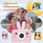 Kids Camera, Easy Hood 1080P HD 2.0 Inch IPS Screen Children Mini Video Camcorder Toy with 32GB SD Card and Soft Rabbit Silicone Cover, Gift for 4-10 Years Old Boys Girls